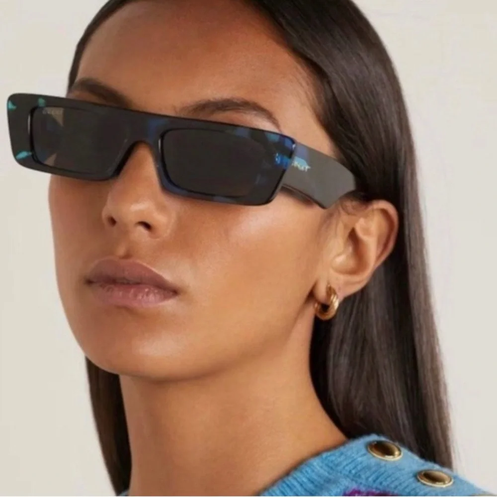 NEW GUCCI GG1331S 002 BLACK UNISEX RECTANGULAR SUNGLASSES GUCCI